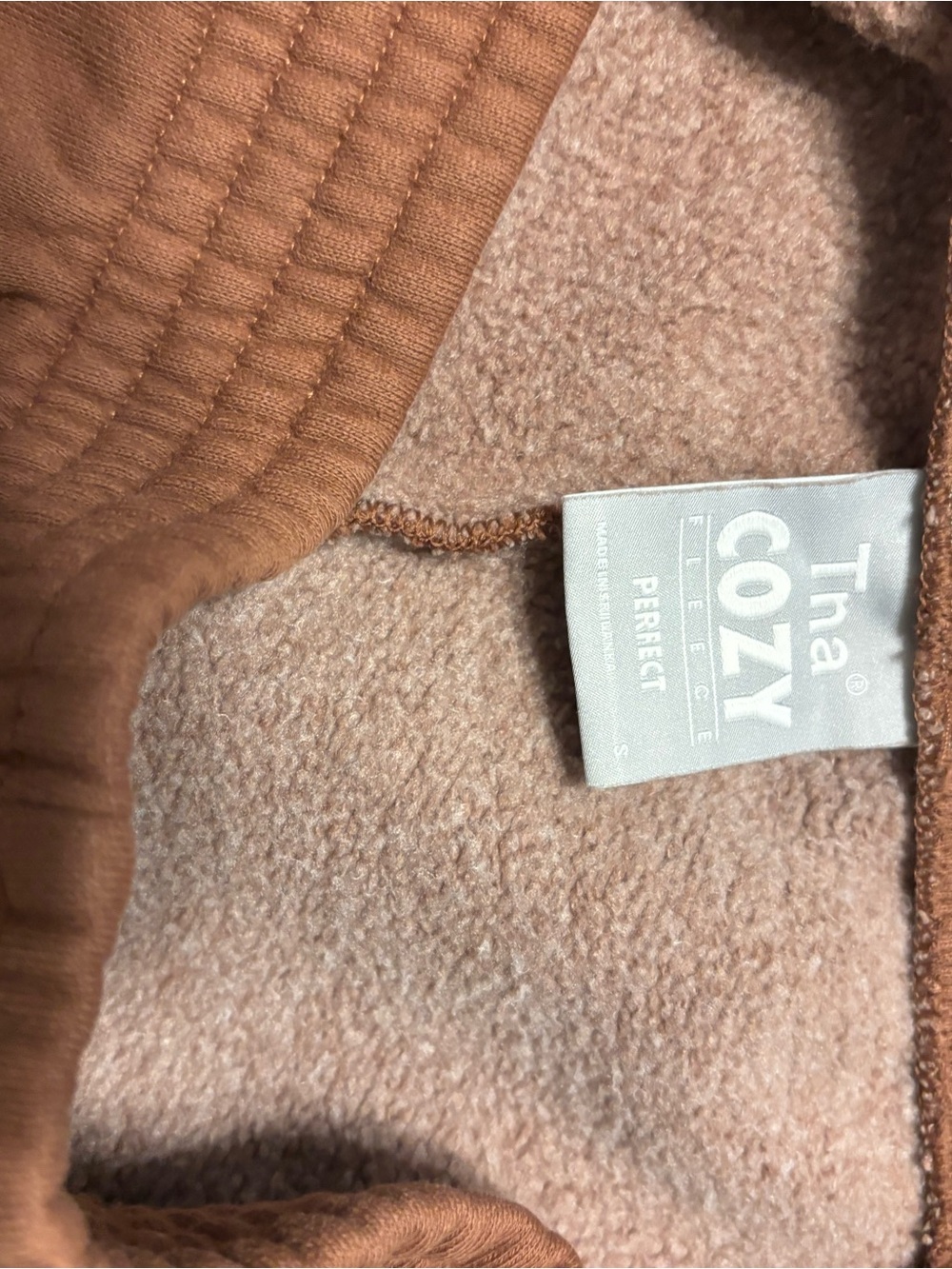 Aritzia Tna Cozy Fleece Perfect Sweatshorts Brown Small 🤎 - Picture 7 of 7
